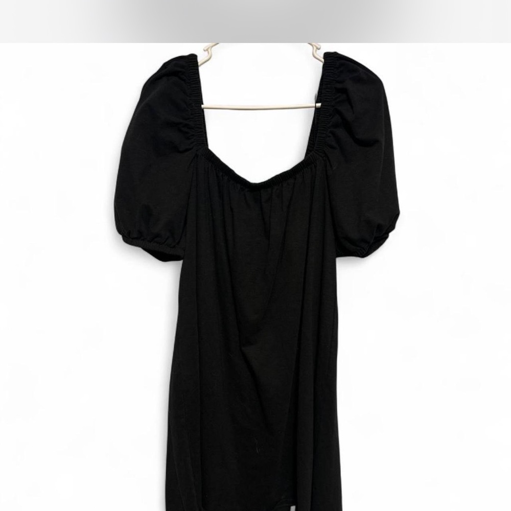 H&M Black Puff Sleeve Mini Dress